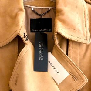 Banana Republic Authentic Suede Trench Coat